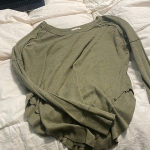 Green high cut shirt